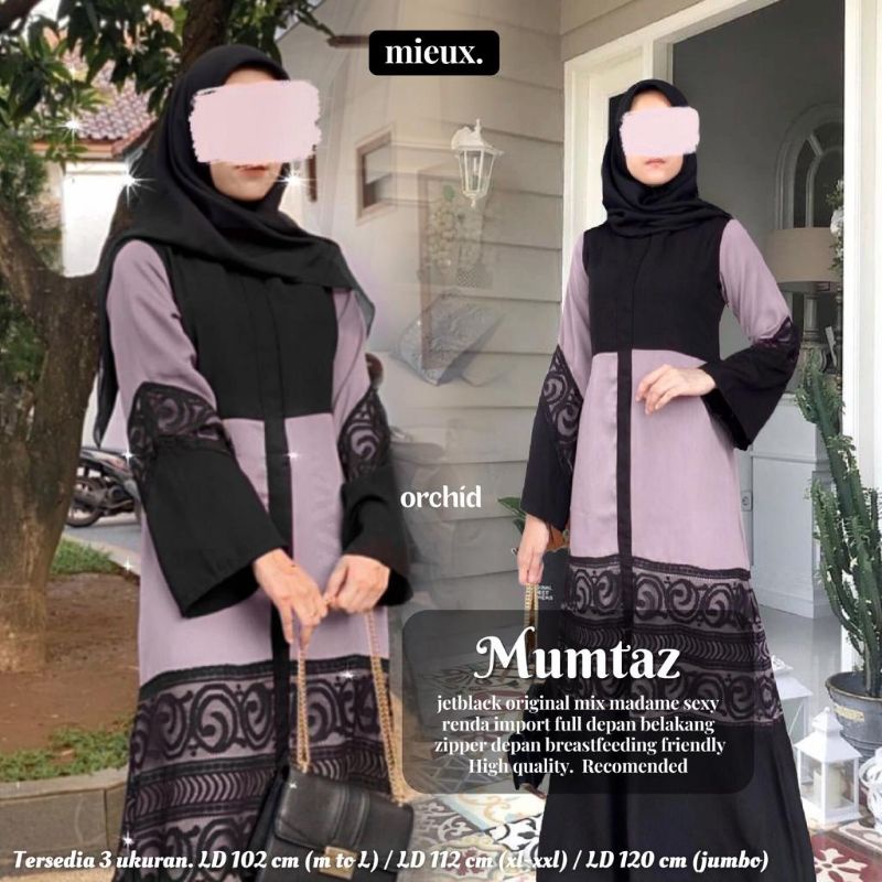 mumtaz abaya gamis muslimah busui ori mieux