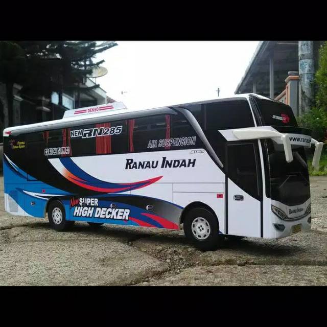 Miniatur Bus bis / mainan bus bis  Ranau Indah Jetbus SHD