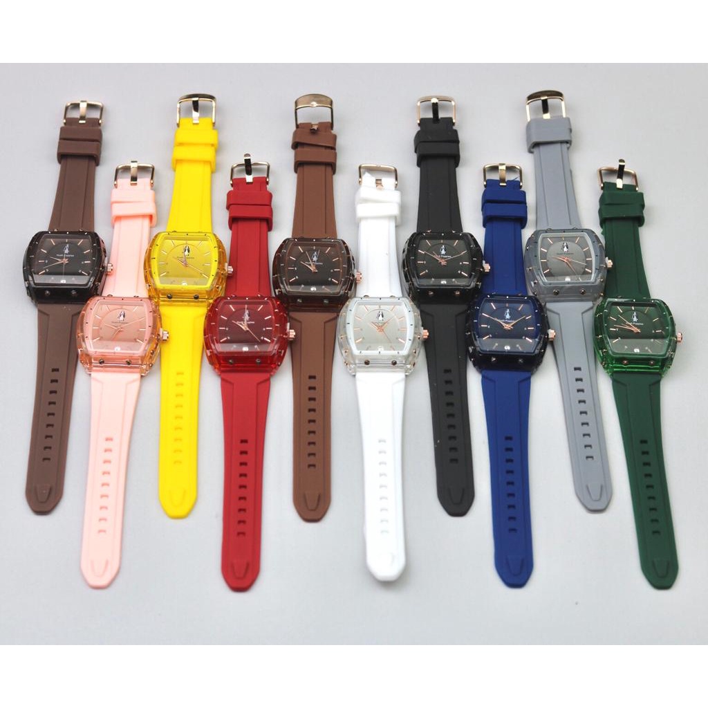 Jam Tangan Wanita Hush Puppies Y2852K Tali Rubber Free Box Exclusive &amp; Baterai