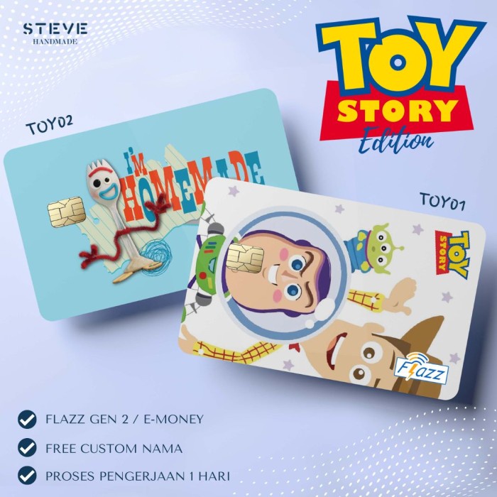 Flazz Gen 2 Emoney Mandiri Toy Story Custom Nama FG2006 EM2101