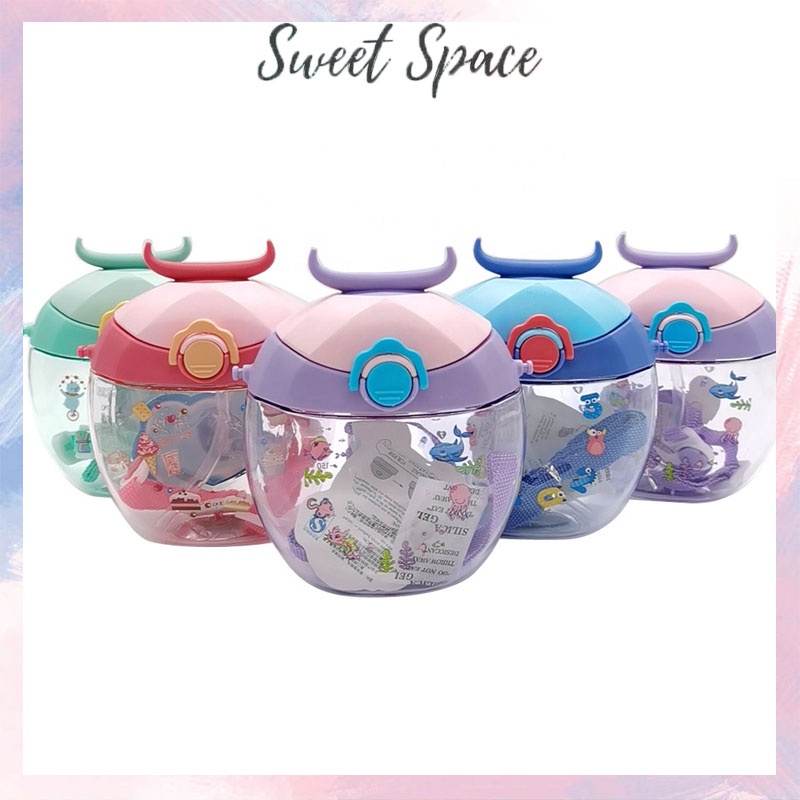 BOTOL MINUM ANAK BULAT 400 ML KARAKTER TANDUK [SWEETSPACE]