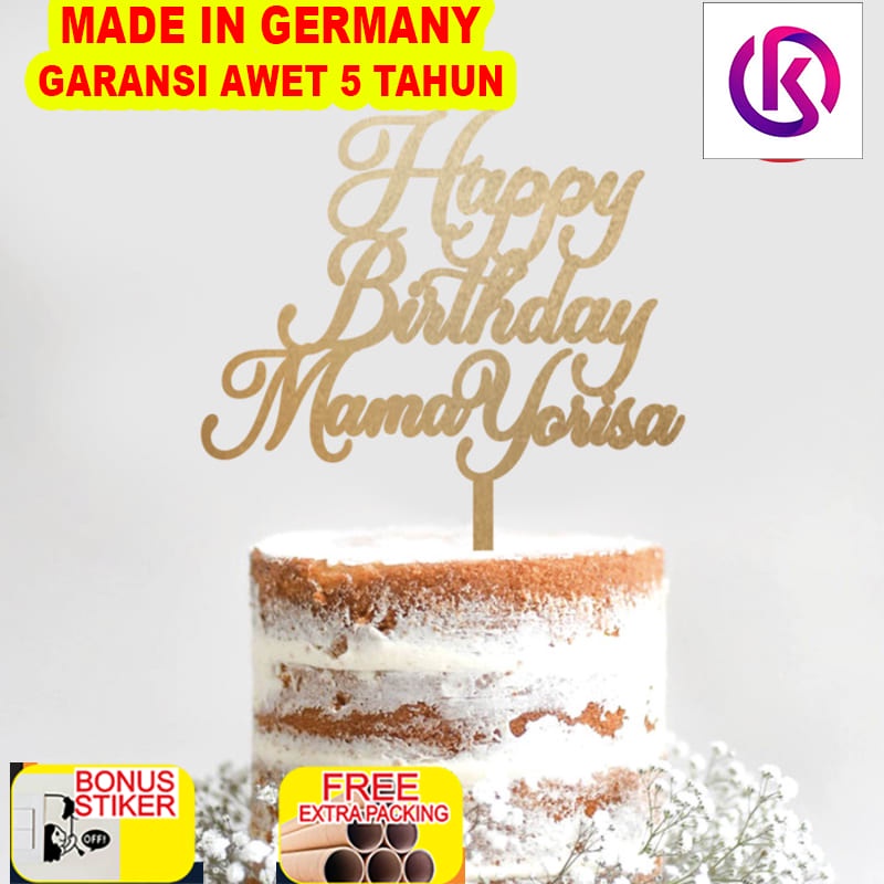 

Terlaris Custom Cake Topper Akrilik Cantik Topper Kue Hiasan Kue Acrylic - 10cm