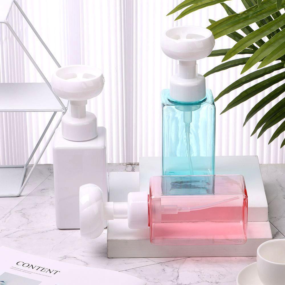 [Elegan] Flower Foam Bottle Hand Soap 450ML Botol Isi Ulang Kosmetik Rumah Tangga Foaming Lotion Dispenser Sabun