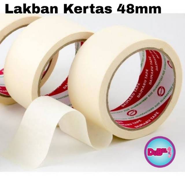 

Lakban Kertas Daimaru / Masking Tape Daimaru 48mm / 2 inchi panjang 21M