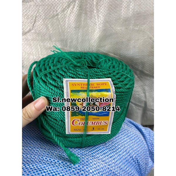 

( READY ) Tali Tambang Ukuran 3 mm Merk COLUMBUS /HARGA 1 ROL MURAH wqqw