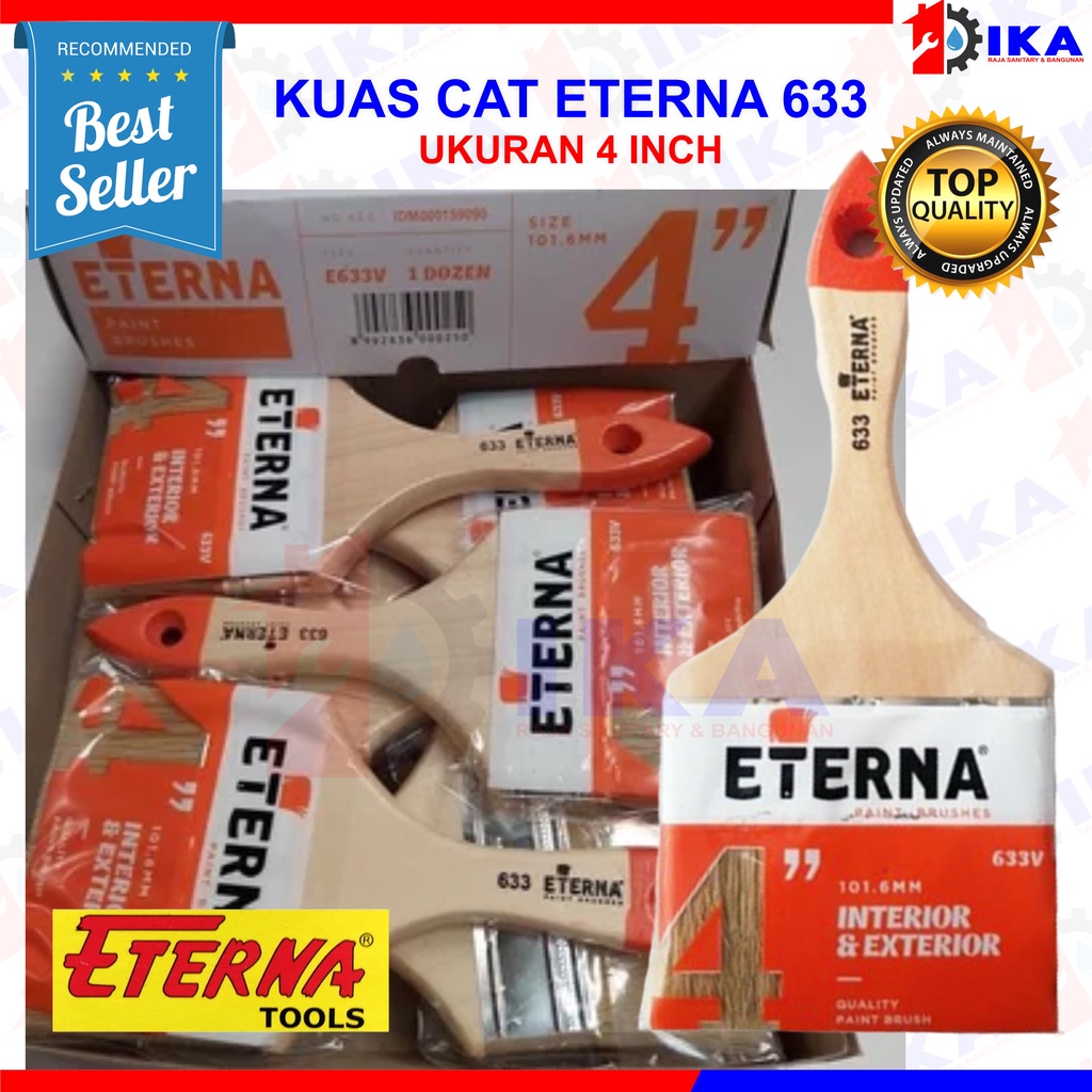 KUAS CAT TEMBOK ETERNA ASLI 633 4 INCH KUALITAS BAGUS BULU KUAT AWET