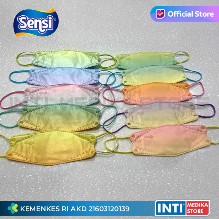 Sensi - Convex Mask 4 Ply Bali Sun Masker Sensi Earloop Mix #98