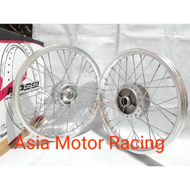 Paketan Velg Supra lama Supra Old /Sepaket Velg Supra lama Belakang Tromol Depan Piringan Jari Jari