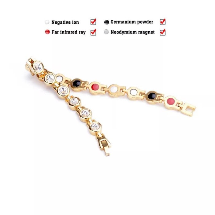 GELANG MAGNET KESEHATAN ORIGINAL 100% 316L ZIRCON BEST QUALITY IMPORT