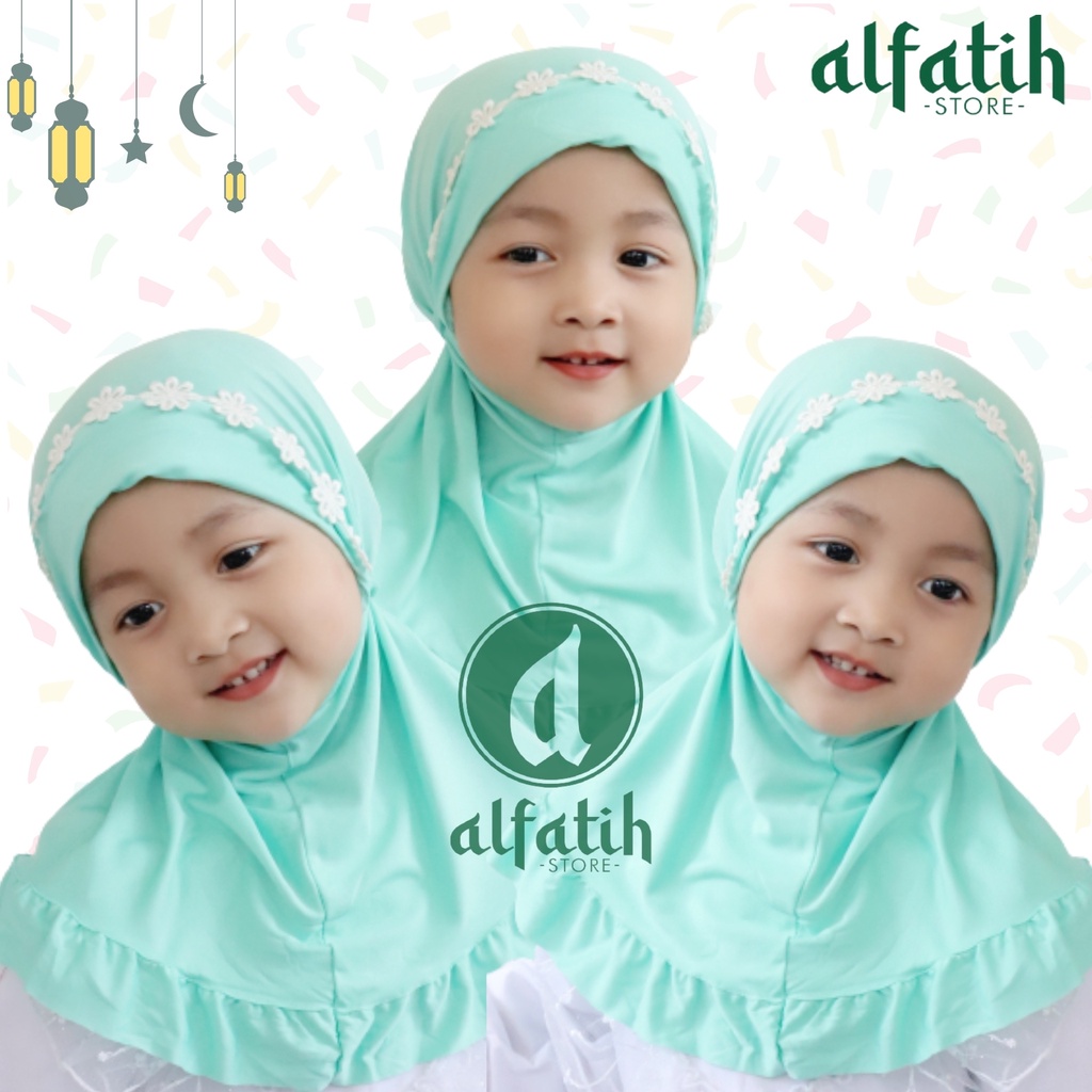 ALFATIH STORE / JILBABA ANAK SYIRIA BUNGA MELATI REMPEL POLOS / JILBAB ANAK MURAH / JILBAB INSYAN HIJAB BAYI COD / KERUDUNG ANAK HIJAB ANAK BAYI PEREMPUAN / HIJAB ANAK / JILBAB ANAK BAYI USIA 2 TAHUN BAHAN JERSEY PREMIUM NYAMAN DI PAKAI