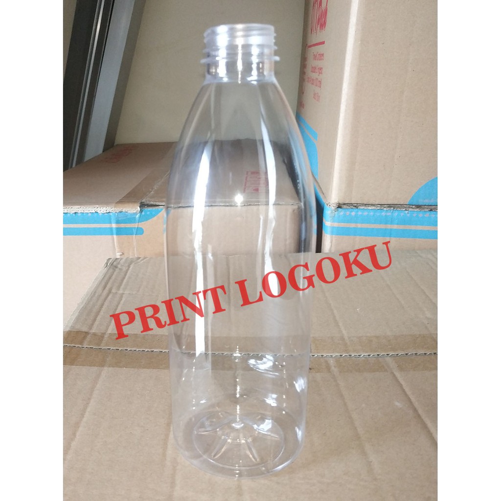 Botol Cantik 600 ML / Botol Plastik 600 ML + TUTUP HITAM / PUTIH