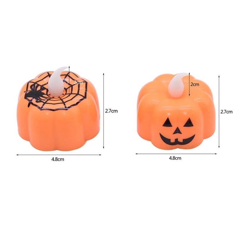 Halloween Candle Lights Spider Web/Pumpkin LED Light Lantern Home Decoration