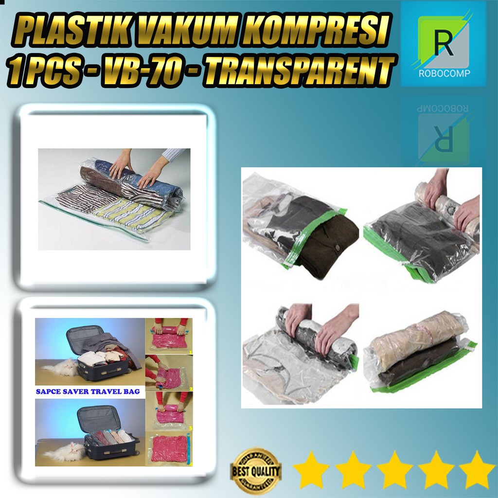 Tas Travel Organizer Plastik Vakum Kompresi 1 PCS