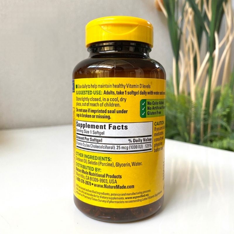 NATURE &quot;MADE&quot; VITAMIN D3 1000 IU (25 MCG) 650 SOFTGELS