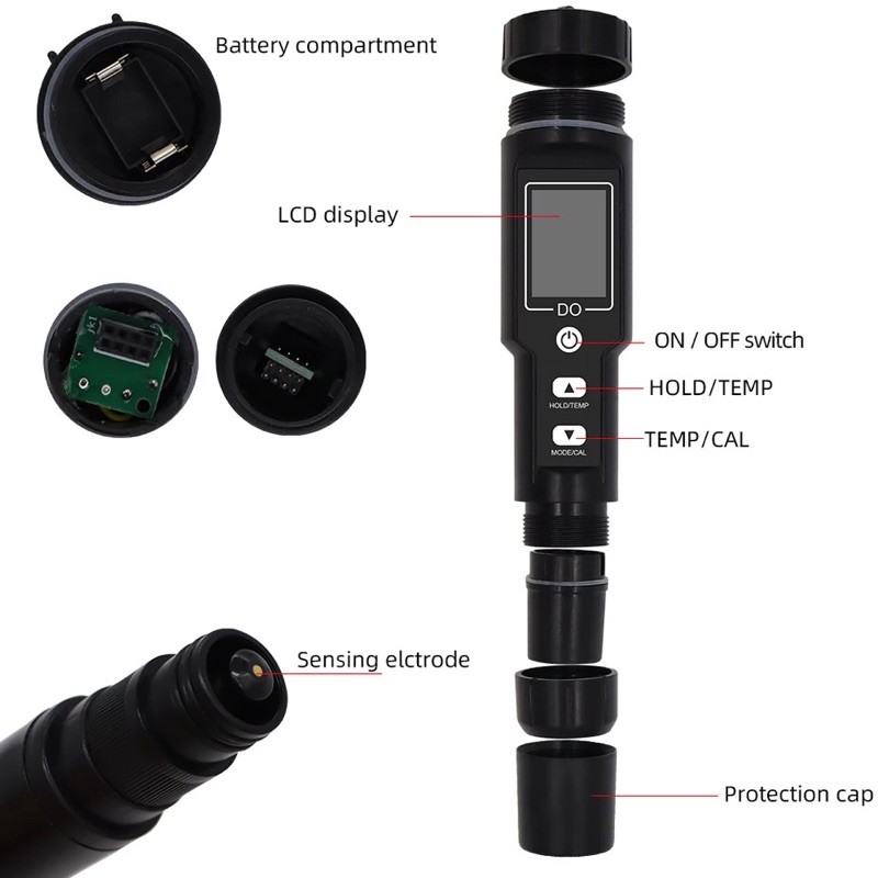 Digital DO Meter Dissolve Oxygen DO-9100 Backlight