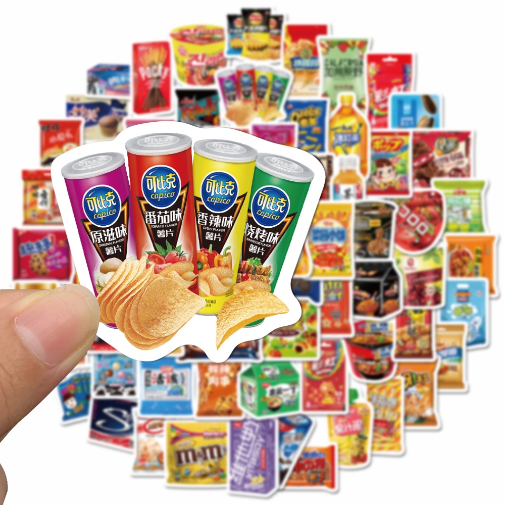 90pcs snacks fun stickers fun decoration hand account laptop water cup waterproof stickers