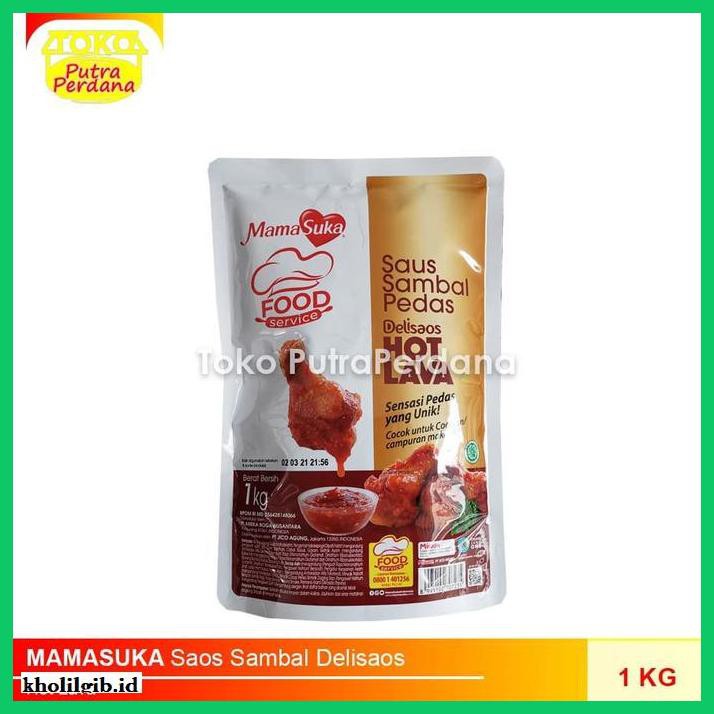 

Aneka-Sambal- Saos Sambal Delisaos Hot Lava Mamasuka 1Kg -Pedeeeeeezzzzzzz.