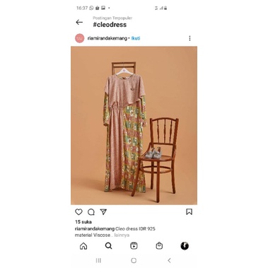 Cleo dress teracota size M Ria miranda