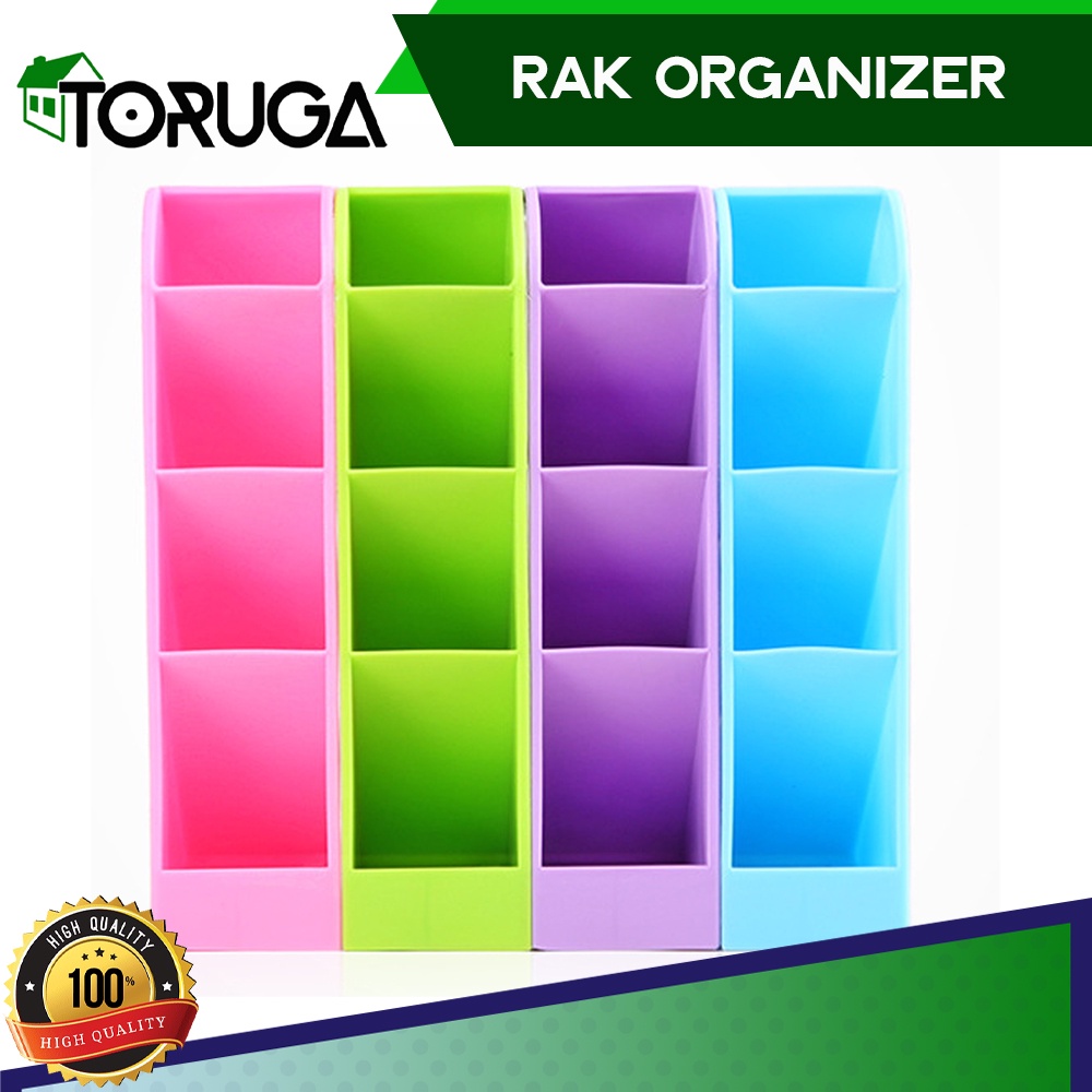 Rak Mini 4 Susun Box Organizer Tempat Penyimpanan Sekat Laci Plastik Storage