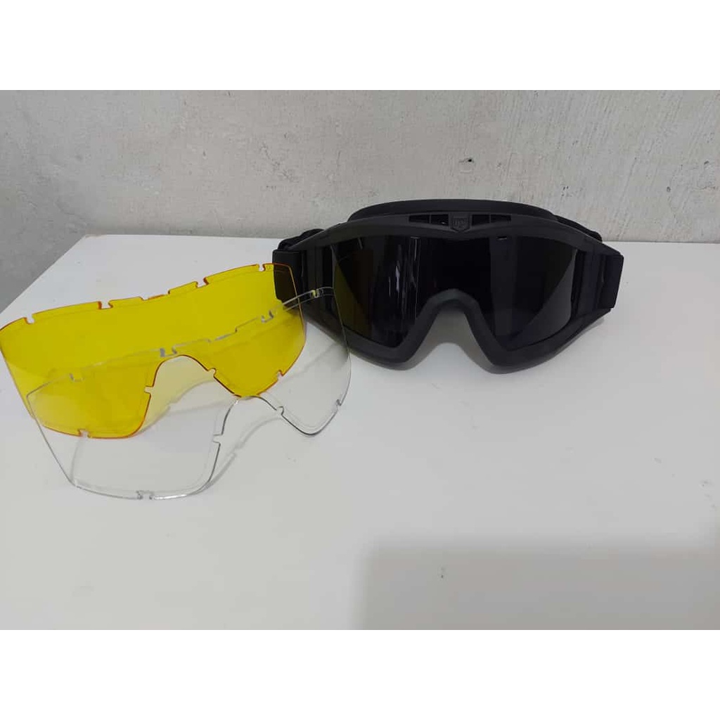 Kacamata Eyewear Revi5ion Outdoor / Rider Hitam Set Import