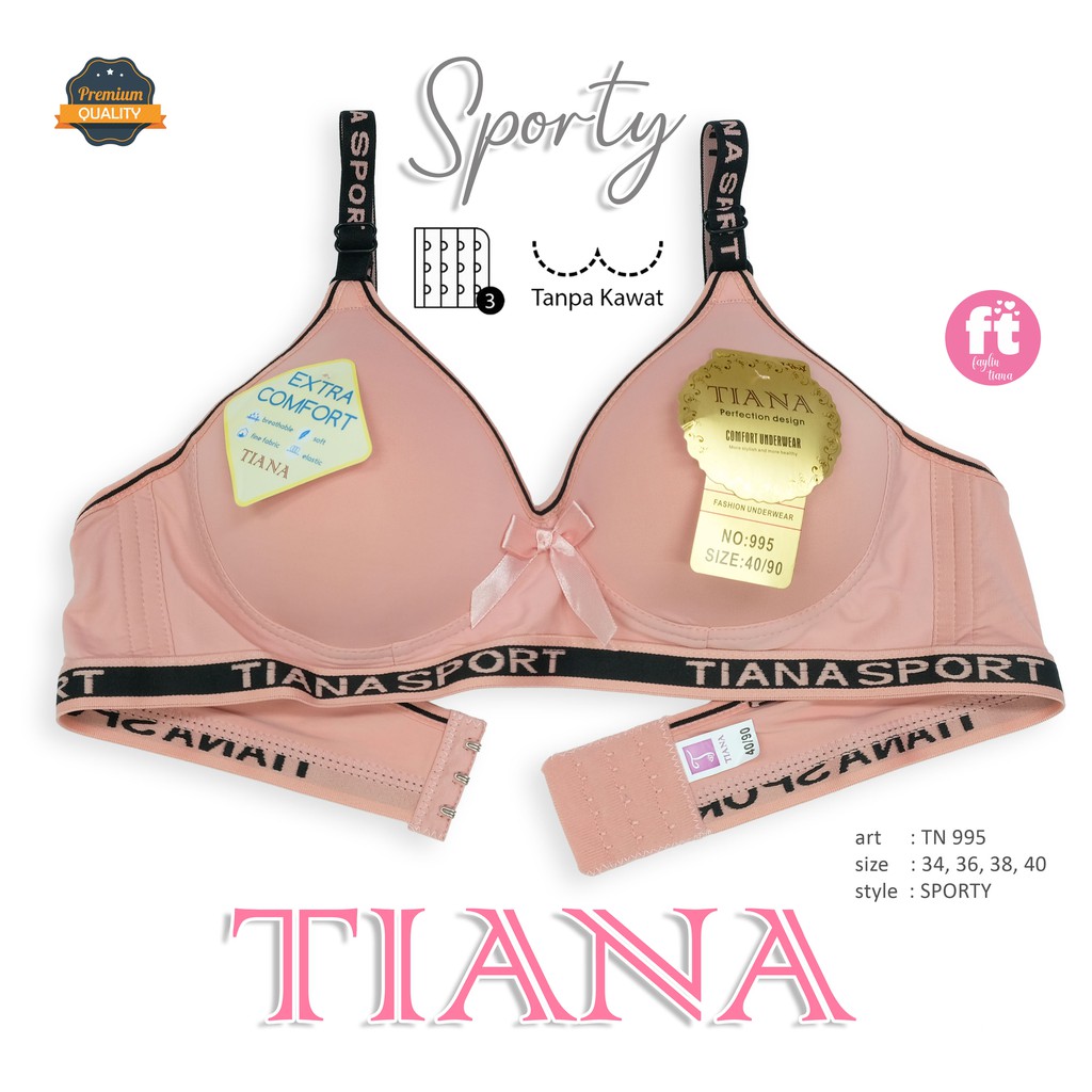 TIANA | Bra KAIT 3 NYAMAN TANPA KAWAT / SPORT BRA / art TN 995