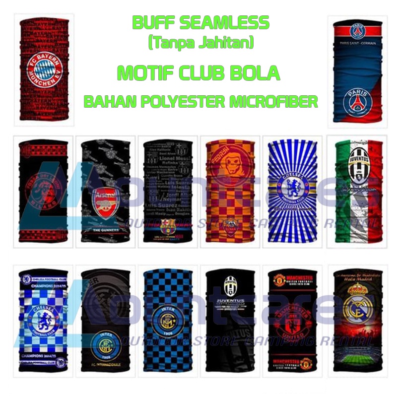 Baff Masker Pengendara Motor Motif Bola Balaclava Seamless Tanpa Jahitan Multifungtion Hardwear