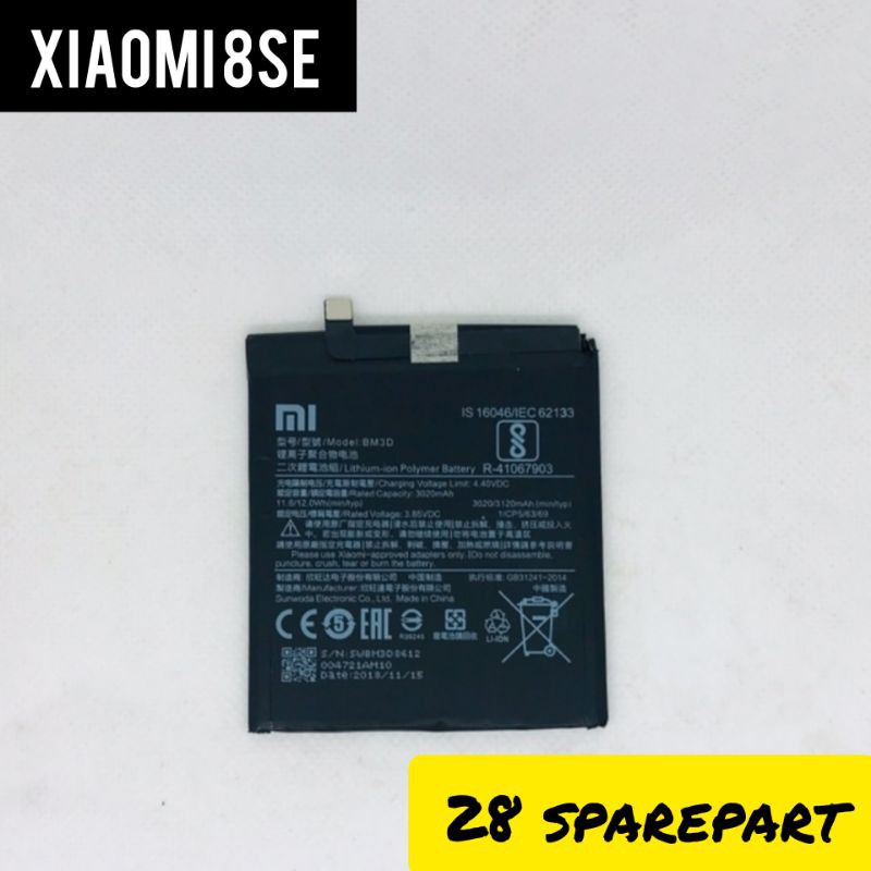 BATERAI/BATRE BM3D XIAOMI 8SE ORIGINAL 100%