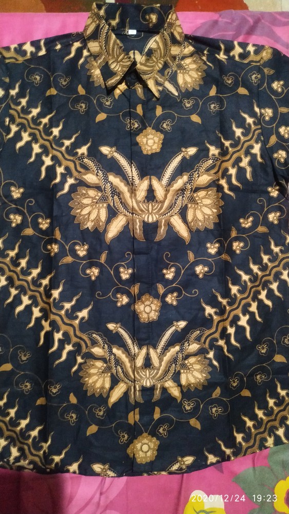 Size M L Xl Xxl Bswart Batik Hrb026 Kenongo Hem Panjang Padi Pekalongan M L Xl Xxl