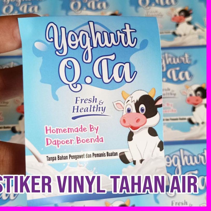

P@Q / CETAK STIKER LABEL KEMASAN A3 VINYL + CUTTING (Kotak, Bulat, Oval, Custom) /Kirim Langsung