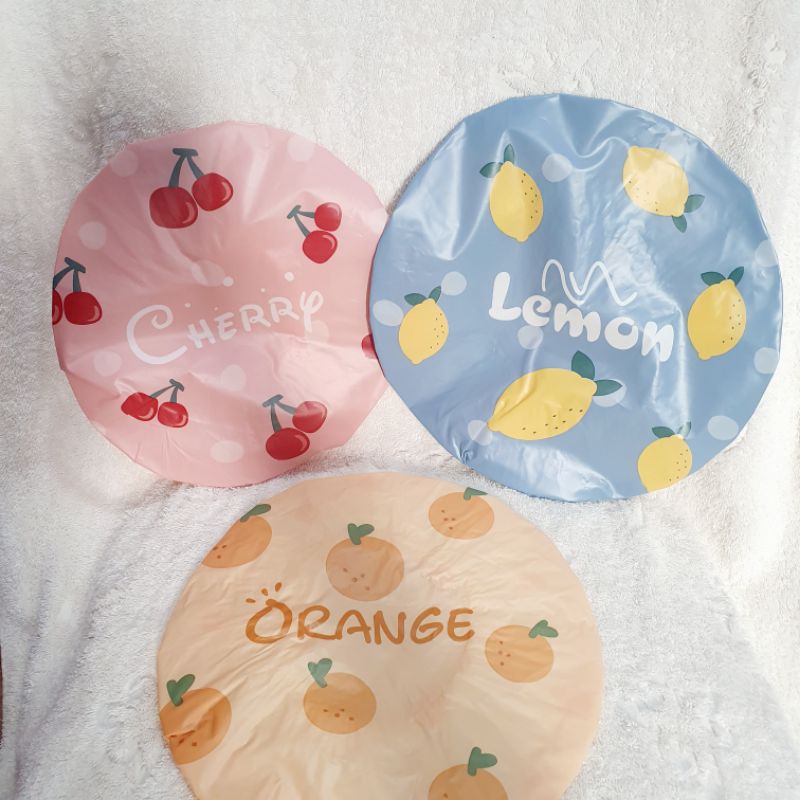 shower cap penutup rambut new fruits