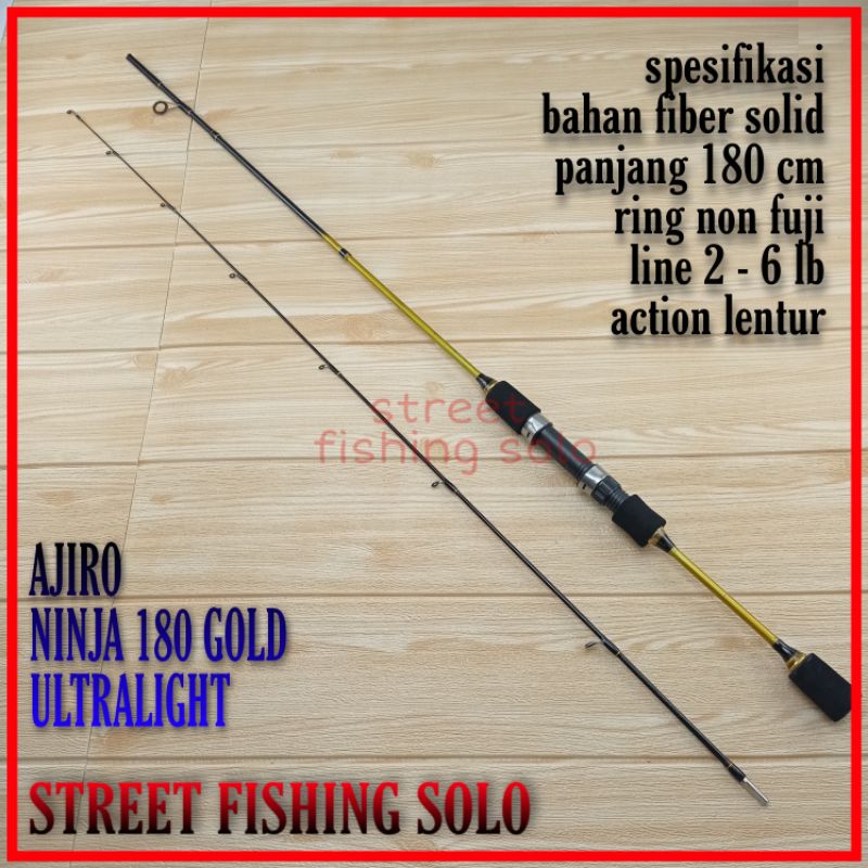 Joran ajiro ultralight UL NINJA 180cm fiber solid COD