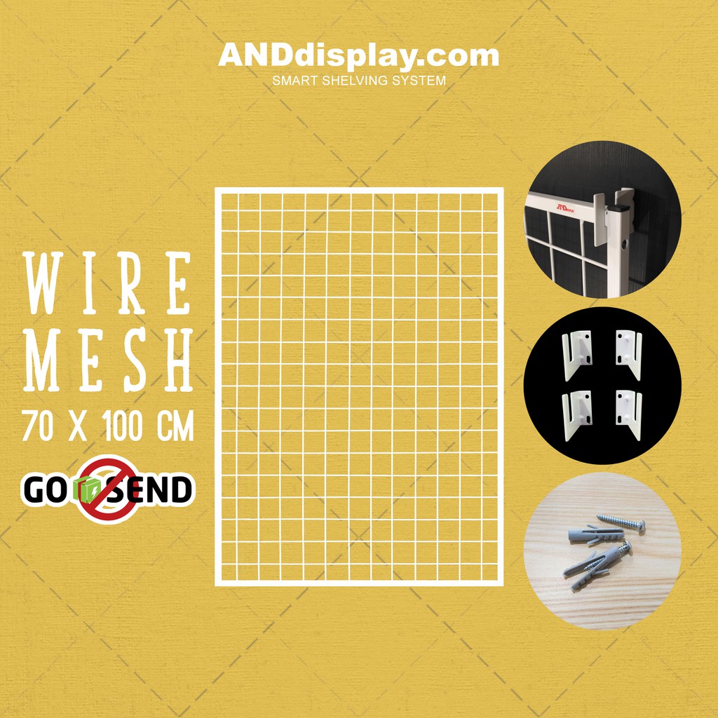 WIREMESH 70x100CM + H5 WALL KAWAT RAM DINDING WIRE GRID
