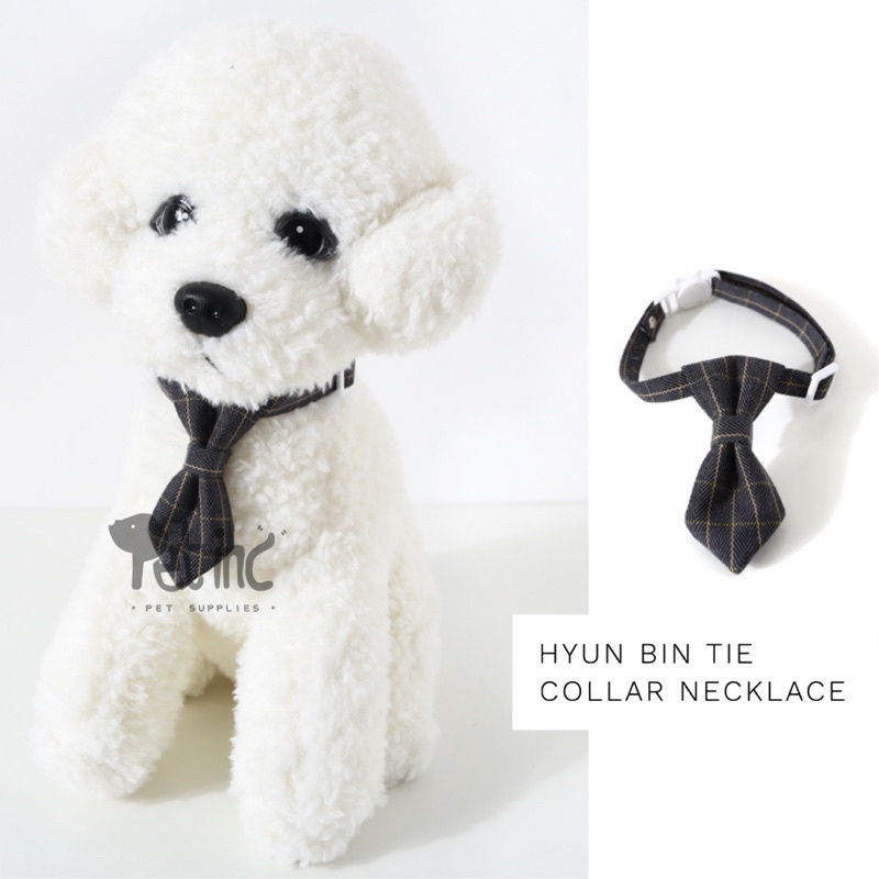 Hyun bin bow or tie collar