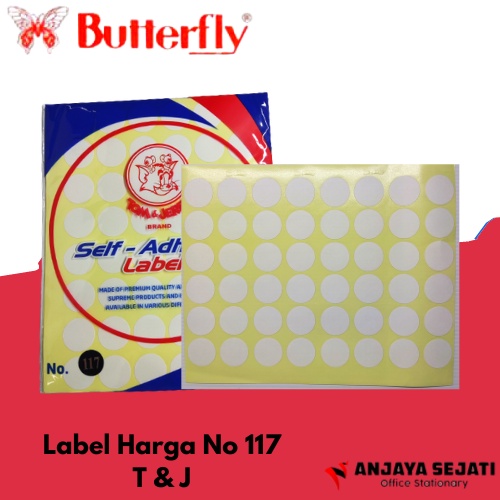 

Label Harga No. 117 T & J | Tempelan Harga | Per5pack (isi 35lembar)