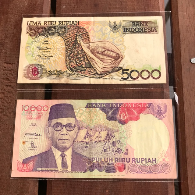 Uang Kuno 10rb Hamengku dan 5rb Sasando Borongan