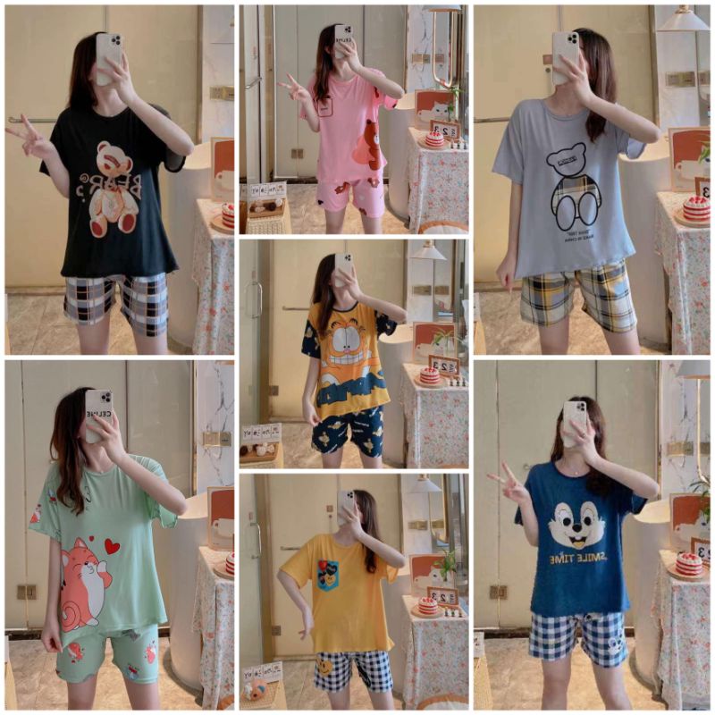 Baju tidur import setelan hp/fashion wanita/ baju tidur murah C03-D1,10L