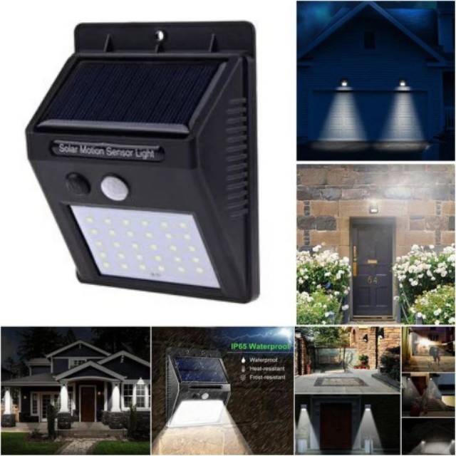 Lampu Tembok Dinding Sensor Solar Tenaga Surya MS-15WLD