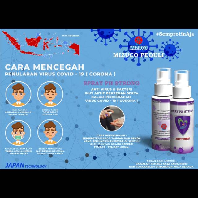 Handsanitizer atau Spray Mizuco 100ml