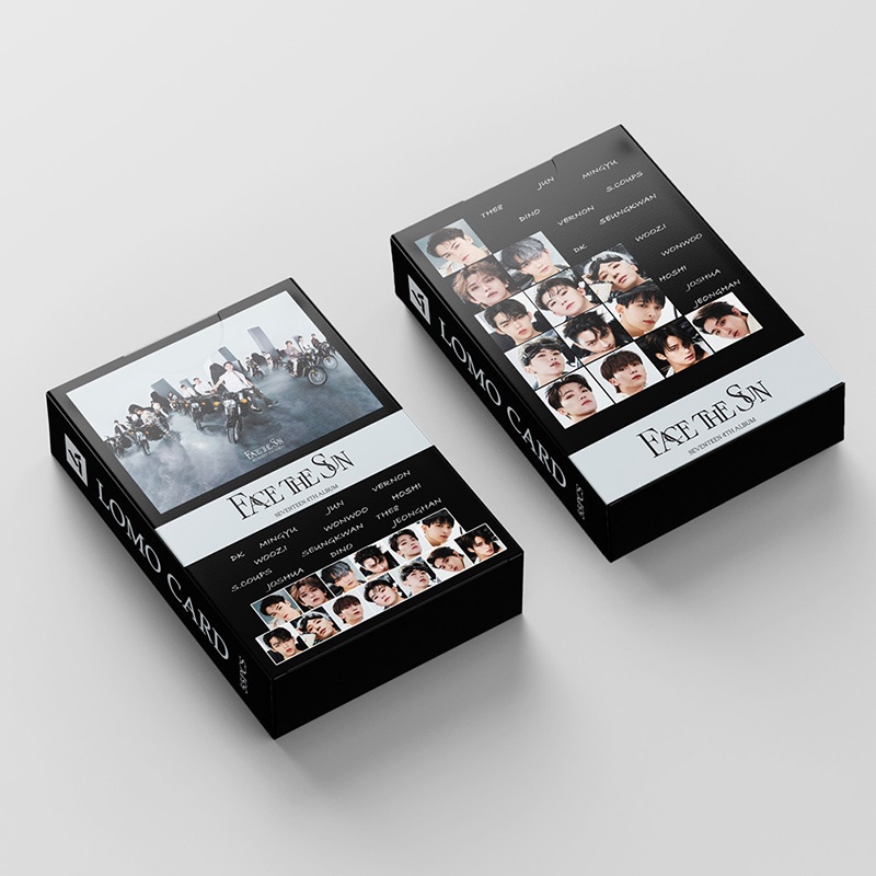 55pcs / Kotak Kartu Foto LOMO Desain SEVENTEEN FACE THE SUN Album