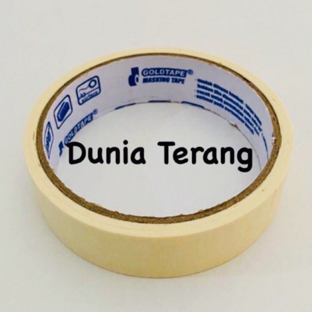 Isolasi Kertas 24 mm GOLDTAPE Putih - Masking Tape 1 in GOLD TAPE Solasi Cat Lakban Kertas