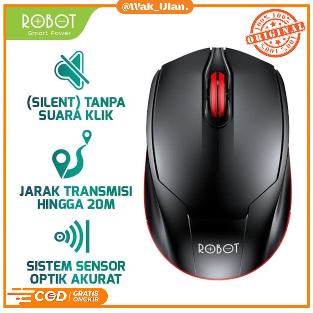 ROBOT M310 M 310 M-310 MOUSE Wireless Wifi Tanpa kabel SILENT 2.4 GHz Office Kantor PC LAPTOP KOMPUTER COMPUTER NOTEBOOK NETBOOK