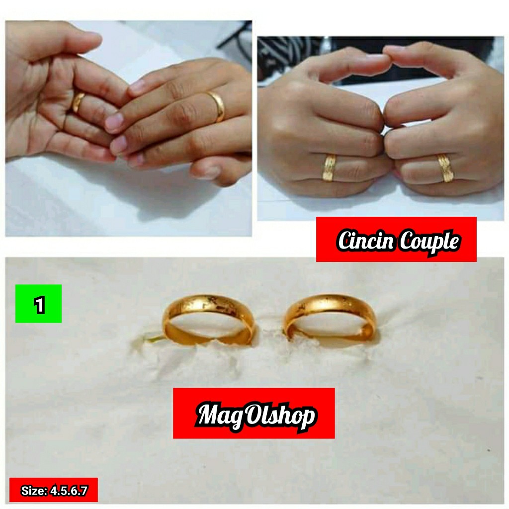 cincin  Couple  tunangan 2 pcs .Xuping