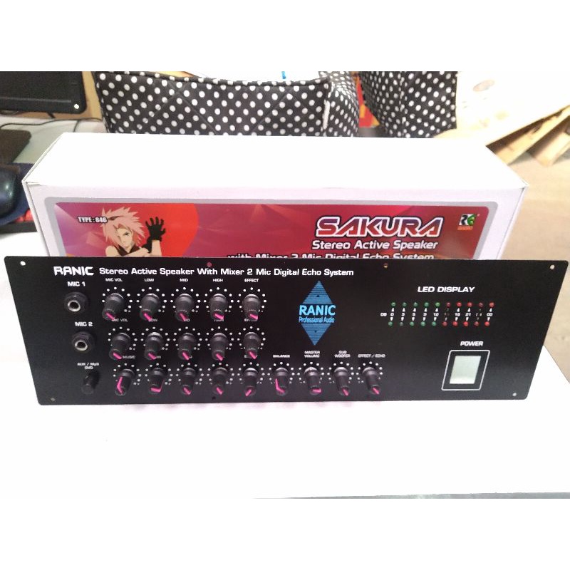 Kit mixer 2 channel karaoke tone control subwoofer ( 846 )