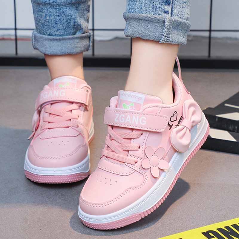 Sepatu Anak Perempuan - Sneaker ASTER MOTIF PINKY LOVE 039 Shoes -  Sepatu Sport Anak Casual Import