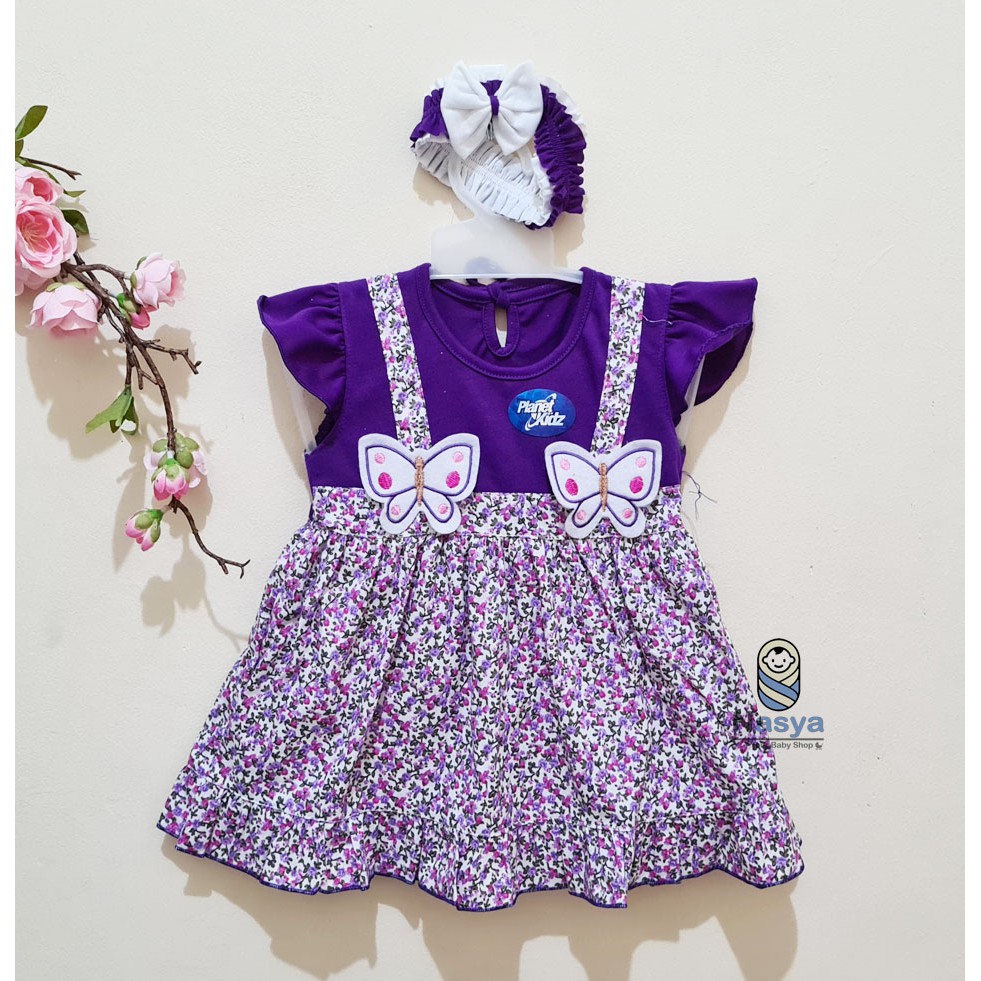 [ PROMO 7.7 ] [P-030] Dress Bayi / Dress Anak Perempuan Usia 0-6 Bulan -  Planet Kids (Planet Kid)