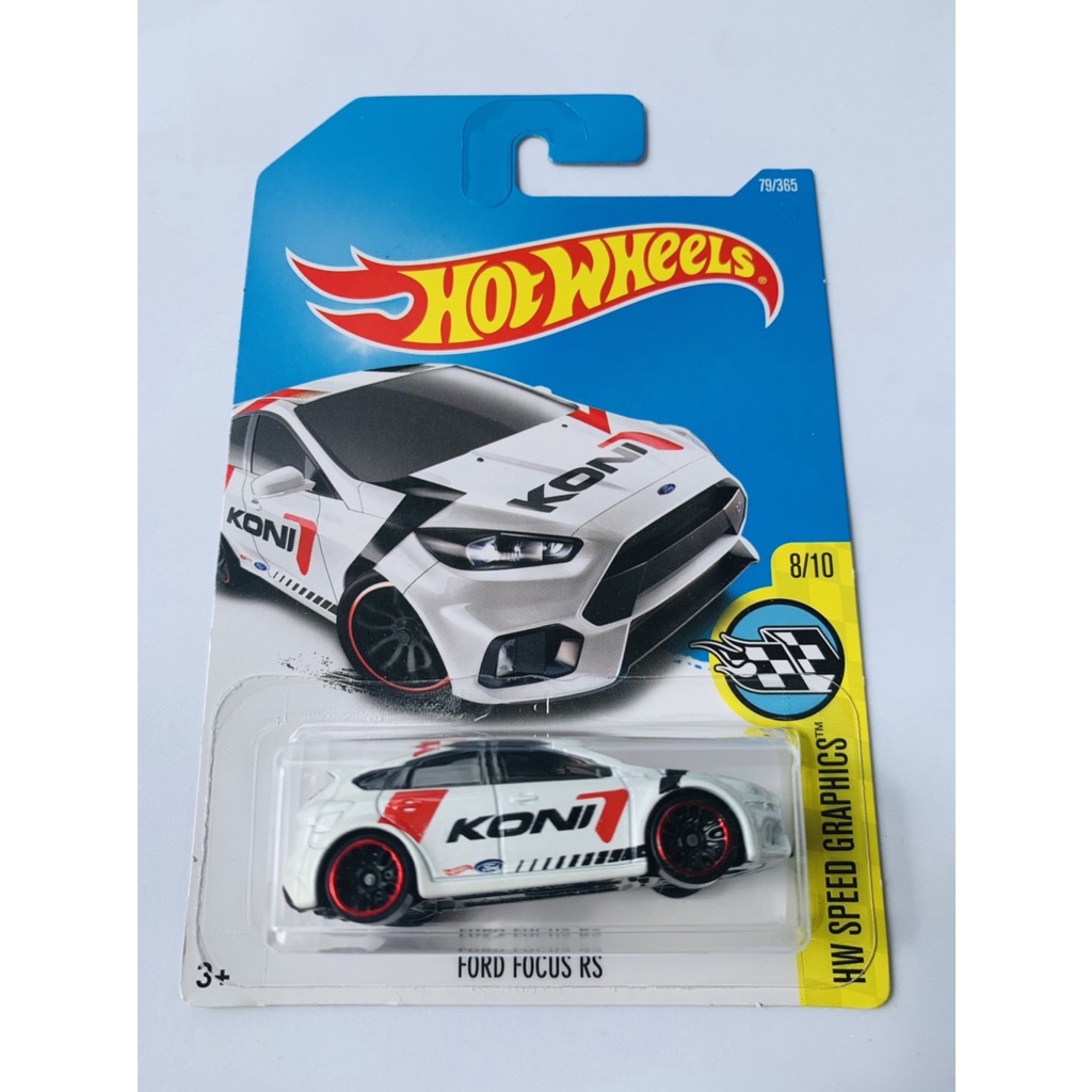 HOT WHEELS HOTWHEELS FORD FOCUS RS PUTIH KONI HW SPEED GRAPHICS DIECAST MINIATUR MOBIL MAINAN MOBILA