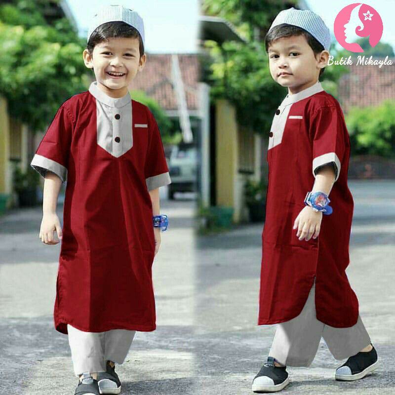 Baju koko anak Stelan koko anak set koko anak jubah koko anak terbaru 2022
