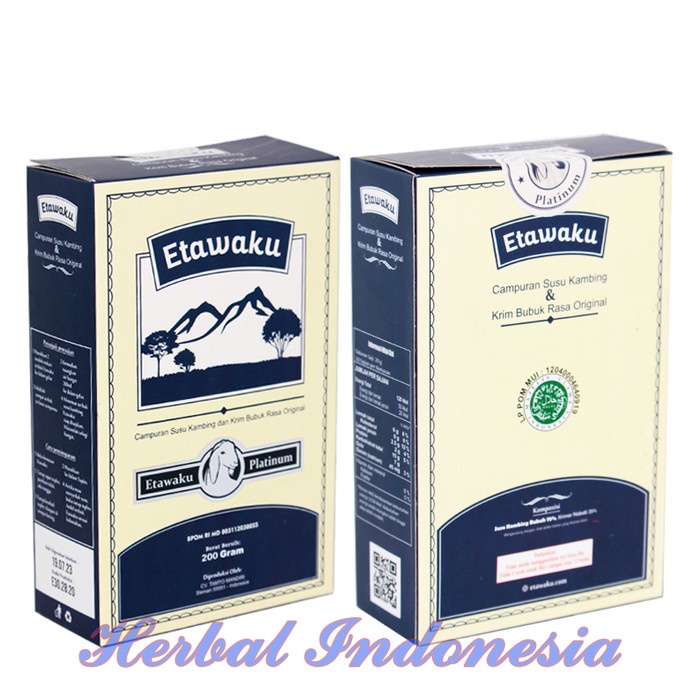 

ETAWAKU PLATINUM 200 GR SUSU KAMBING DAN KRIM BUBUK RASA ORIGINAL PRODUK TERBAIK