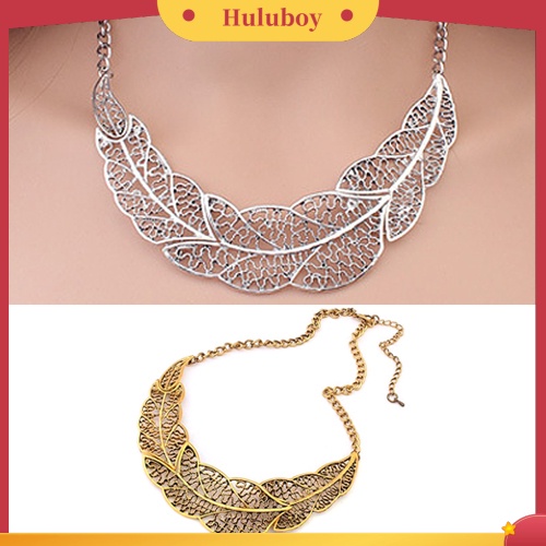 Hu Hu Hu Hu Hu Alat Bantu Pasang Kacamata♡ Kalung Rantai Liontin Daun Hollow Ala Vintage Untuk Wanitapesta Cocktailmalam