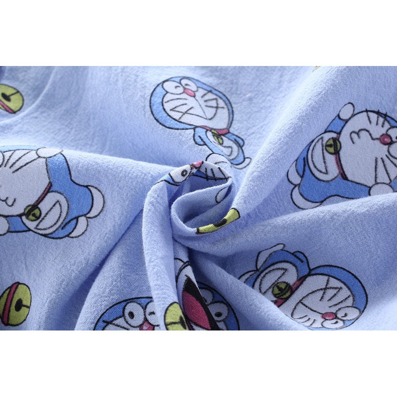 kemeja+celana anak laki laki/setelan kemeja anak cowok Doraemon Lucu Import Katun Umur 9 Bln-3 Thn-5